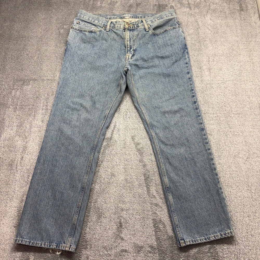 Goodfellow & Co Straight Fit Jeans Mens 36x30 Blue Good Heel Drag Denim‎ Pants